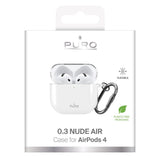 Apple AirPods (4. Gen.) PURO NUDE Ultra Slim Deksel 0.3mm - Gjennomsiktig