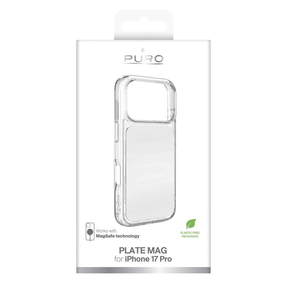 iPhone 17 Pro PURO Clear Mag eDksel – Gjennomsiktig / Hvit