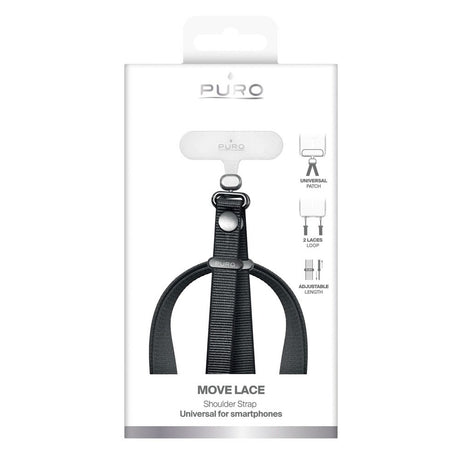 Puro Move Lace Mobile-Stropp med Innsatsplate – Svart