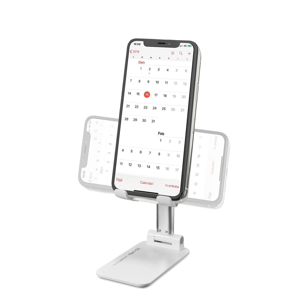 Celly Portable Magic Desk Holder - Stativ For Mobil / Nettbrett - Hvit