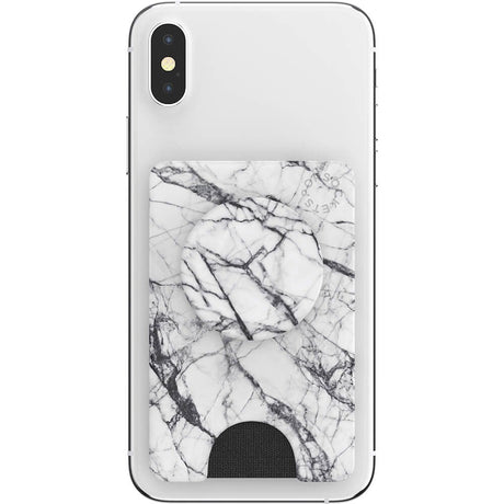 POPSOCKETS PopWallet Dove White Marble MagSafe Kortholder - Stativ & Grep