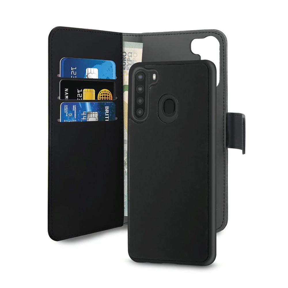 Samsung Galaxy A21 Puro Wallet Detachable 2-In-1 Deksel - Svart