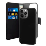 iPhone 13 Pro Puro Detachable 2-in-1 EcoLeather Wallet Flipdeksel - Svart