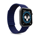 Puro ICON Link Apple Watch (42/44/SE/45/49MM) Silikon Rem i Str. M/L - Blå