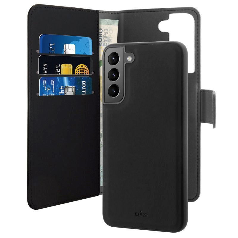 Samsung Galaxy S22+ (Plus) Puro Wallet Detachable 2-In-1 Deksel - Svart