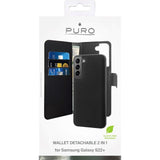 Samsung Galaxy S22+ (Plus) Puro Wallet Detachable 2-In-1 Deksel - Svart