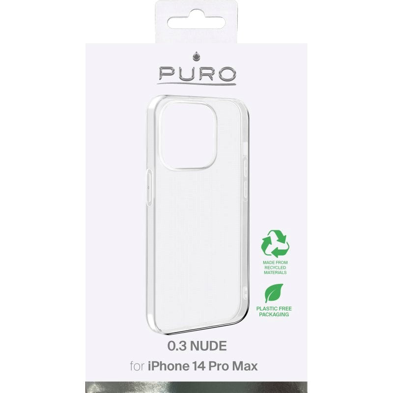 iPhone 14 Pro Max Puro "NUDE" Ultra Slim Plast Bakdeksel 0.3mm - Gjennomsiktig