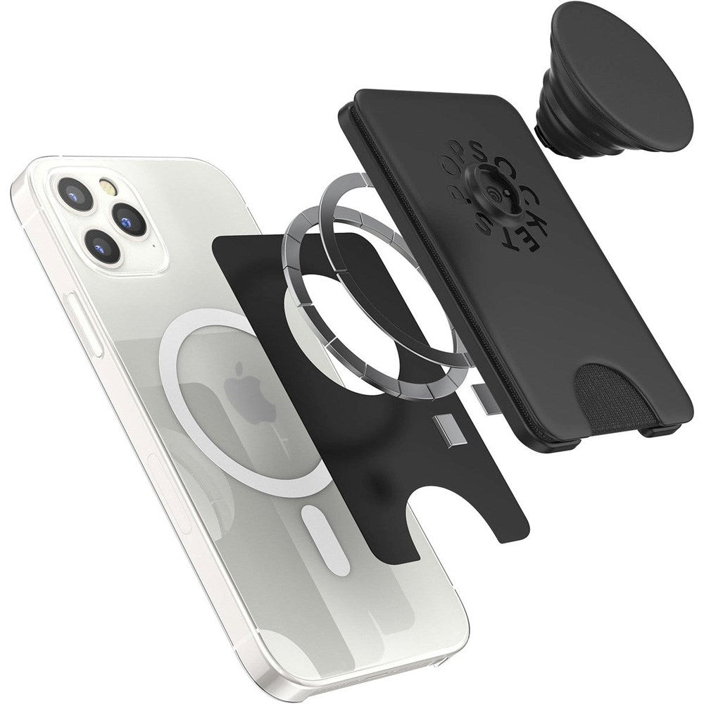 POPSOCKETS MagSafe Grep med Kortholder – Svart