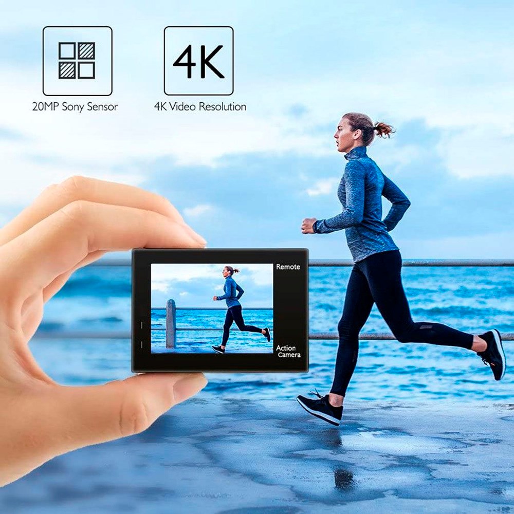 AKASO Brave 4 Action Kamera - Ultra HD 4K - Svart