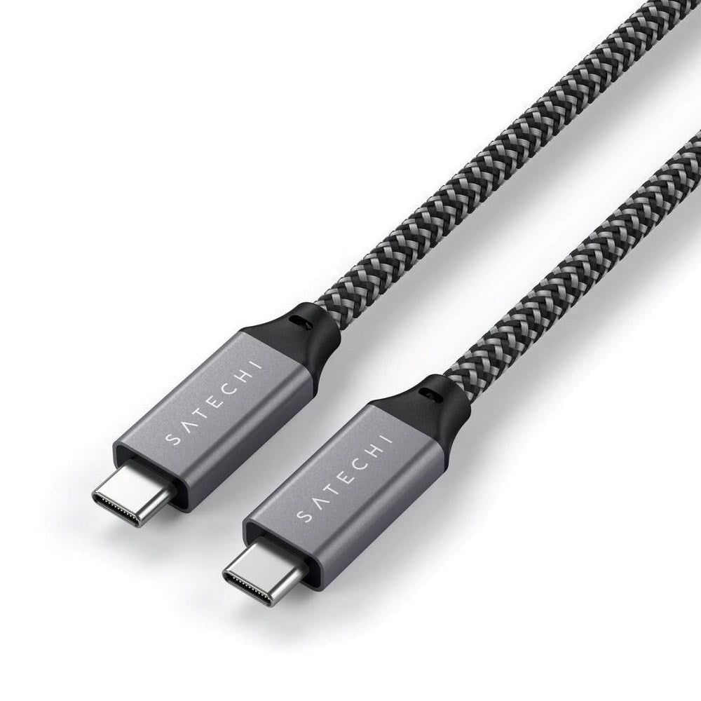 Satechi USB4 PD 100W USB-C til USB-C Kabel 25cm - Sort