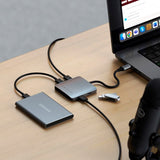 Satechi USB-C Multiportadapter med 4 x USB-C - Grå