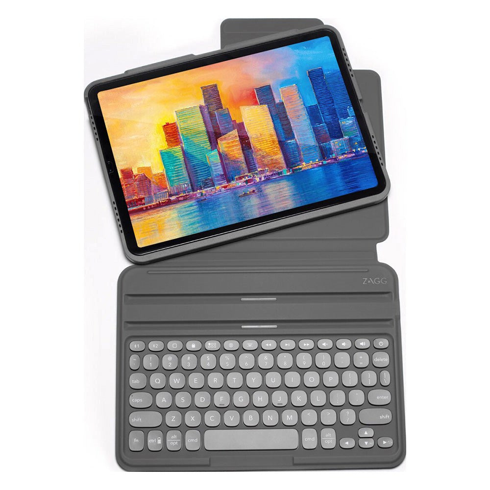 iPad Pro 12,9" ( 2021 / 2020 / 2018) Zagg Pro Keys Keyboard (Nordisk Tastatur med Deksel) - Charcoal