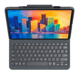 iPad Pro 11" (2022 / 2021 / 2020 / 2018) Zagg Pro Keys Keyboard (Nordisk Tastatur med Deksel) - Charcoal