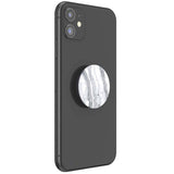 POPSOCKETS PopGrip Basic White Granite m. Stativfunksjon