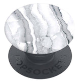POPSOCKETS PopGrip Basic White Granite m. Stativfunksjon