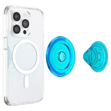 POPSOCKETS PopGrip Electric Blue Translucent MagSafe - Stativ og Grep