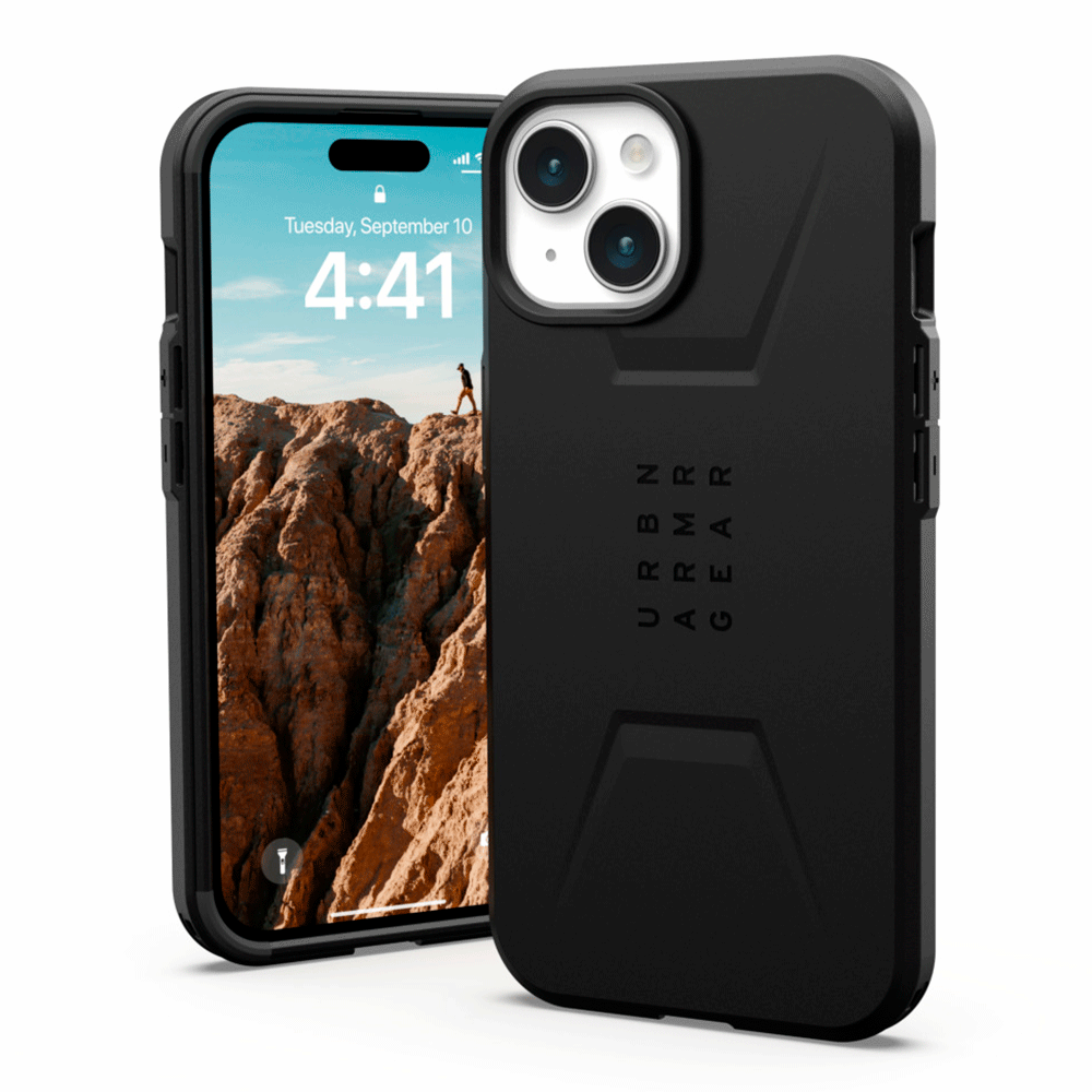 iPhone 15 UAG CIVILIAN Series Deksel - MagSafe Kompatibel - Black