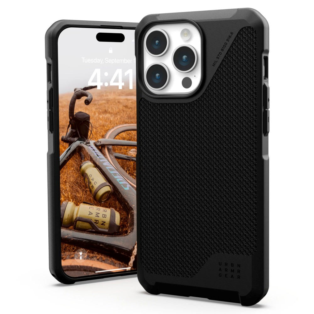 iPhone 15 Pro Max UAG METROPOLIS LT Series Deksel - DuPont™ Kevlar - MagSafe Kompatibel - Black