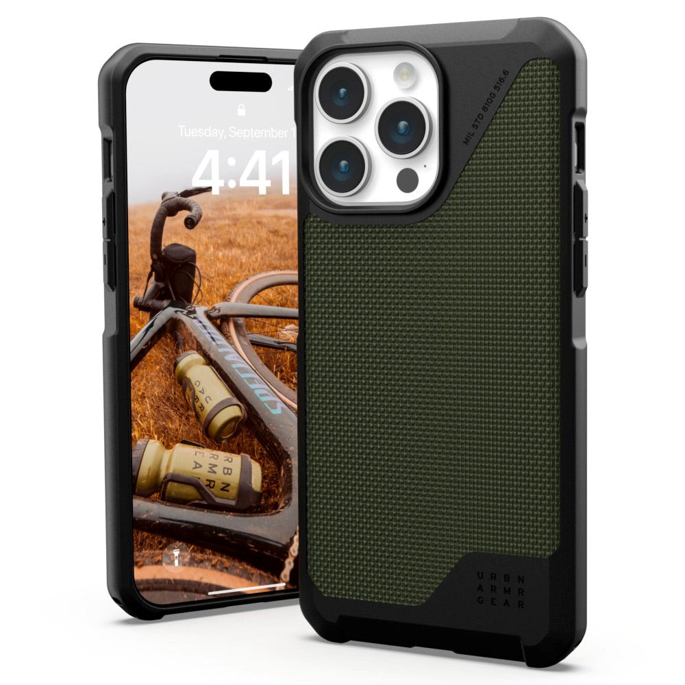 iPhone 15 Pro UAG METROPOLIS LT Series Deksel - DuPont™ Kevlar - MagSafe Kompatibel - Olive