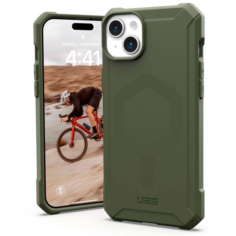 iPhone 15 Plus UAG ESSENTIAL ARMOR Series Deksel - MagSafe Kompatibel - Olive