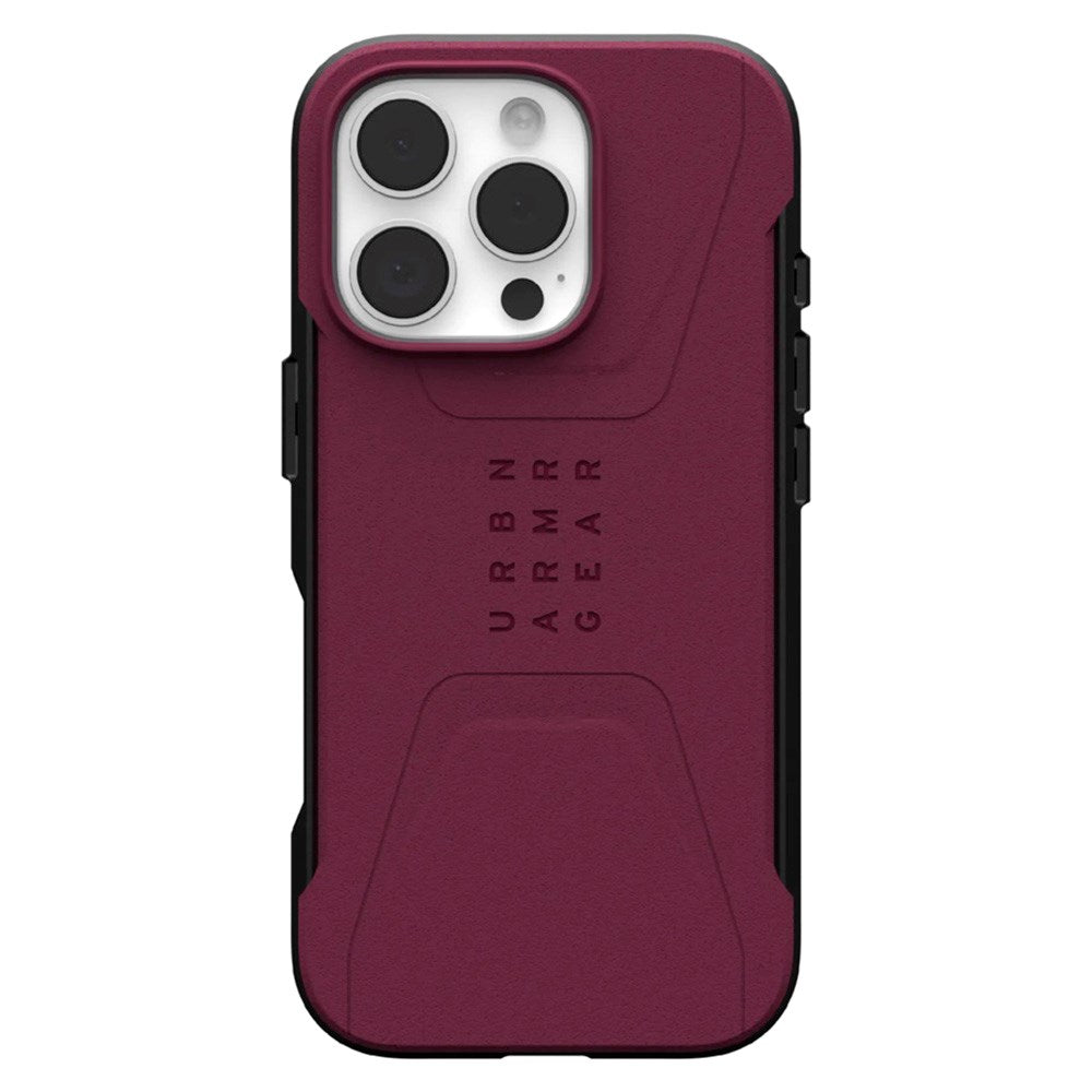 iPhone 16 Pro UAG CIVILIAN Series Deksel - MagSafe Kompatibel - Bordeaux