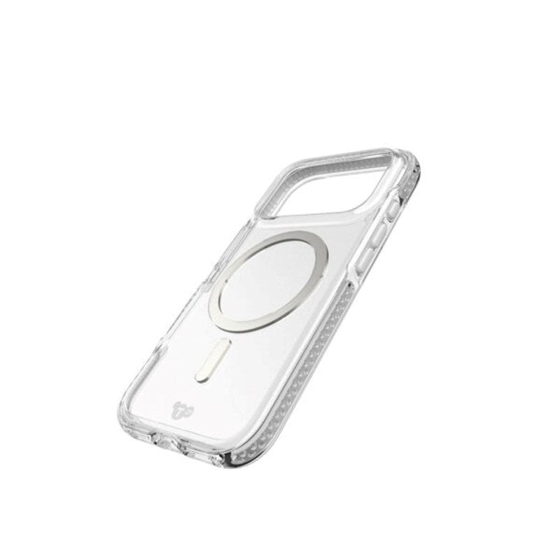 iPhone 17 Pro Tech21 EVO Crystal Deksel - MagSafe Kompatibel - Gjennomsiktig / Sølv