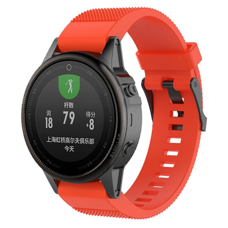 Garmin Fenix 6s & 6s Pro / 5s & 5s Plus Riflet Silikon 20mm QuickFit Reim med Pinner - Orange