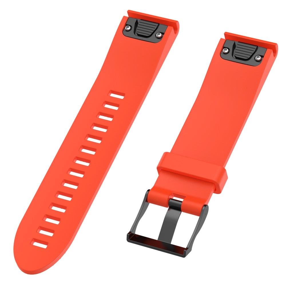 Garmin Fenix 6s & 6s Pro / 5s & 5s Plus Riflet Silikon 20mm QuickFit Reim med Pinner - Orange