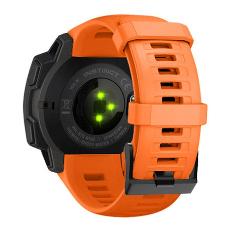 Garmin Instinct 22mm Silikon Reim med Stifter - Oransje