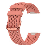 Fitbit Charge 6 / 5 Silikonrem med hull - Rosa