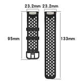 Fitbit Charge 6 / 5 Silikonrem med hull - Rosa