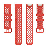 Fitbit Charge 6 / 5 Silikonrem med hull - Rød