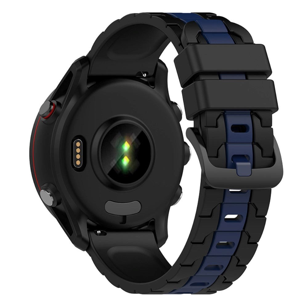 Smartwatch Rem 22mm Silikonlenke - Svart / Blå