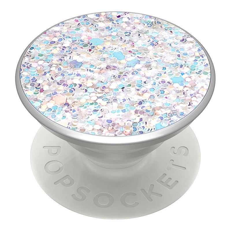 POPSOCKETS Premium PopGrip Hvit Glitter Avtagbart Grep med Holder Stativfunksjon