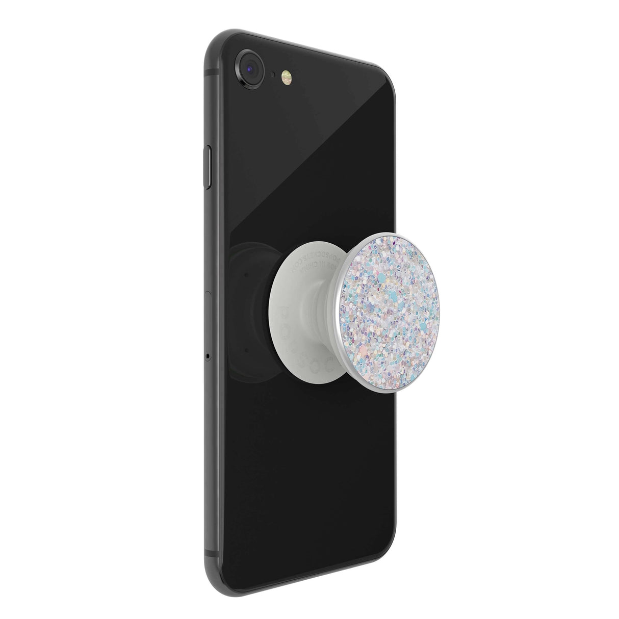 POPSOCKETS Premium PopGrip Hvit Glitter Avtagbart Grep med Holder Stativfunksjon