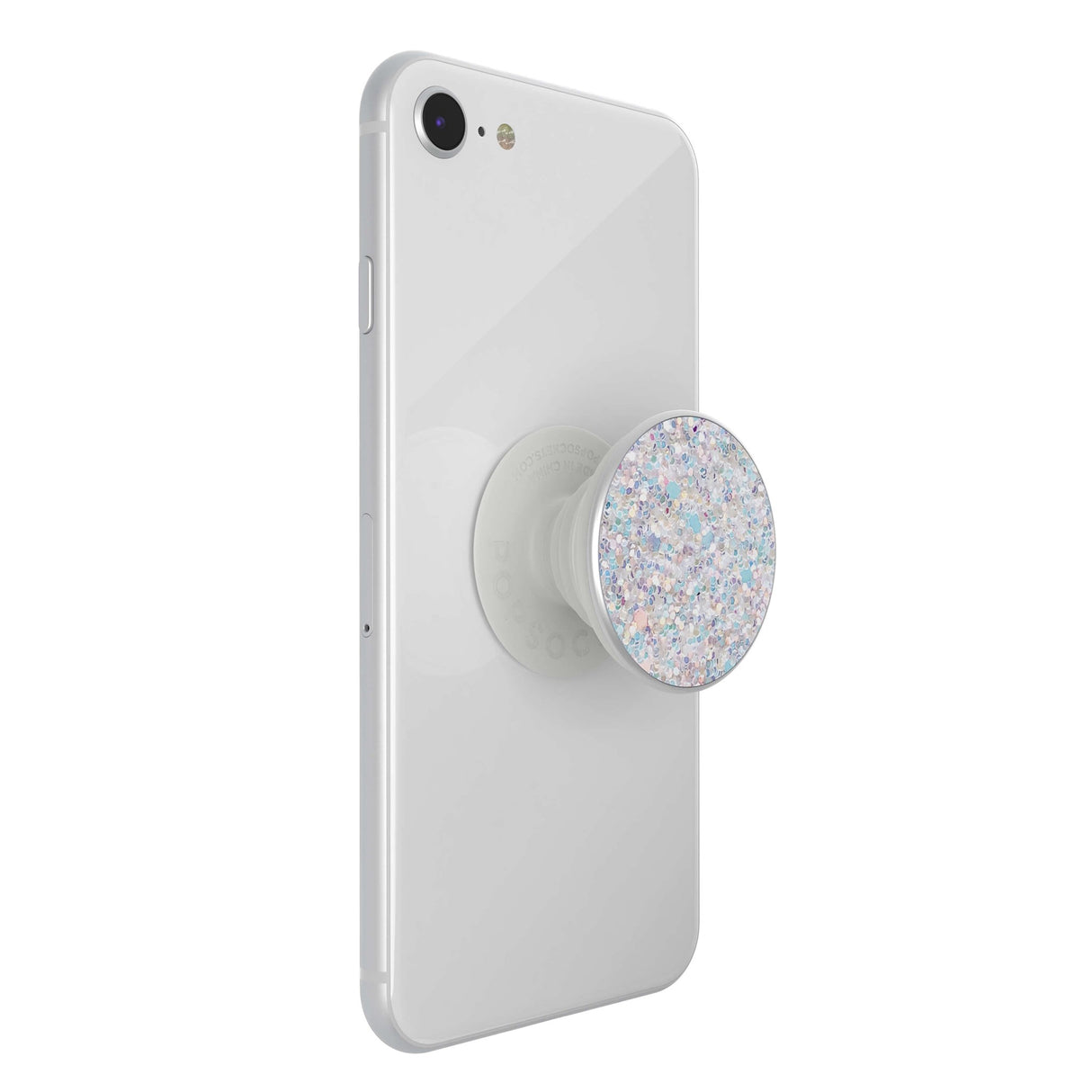 POPSOCKETS Premium PopGrip Hvit Glitter Avtagbart Grep med Holder Stativfunksjon