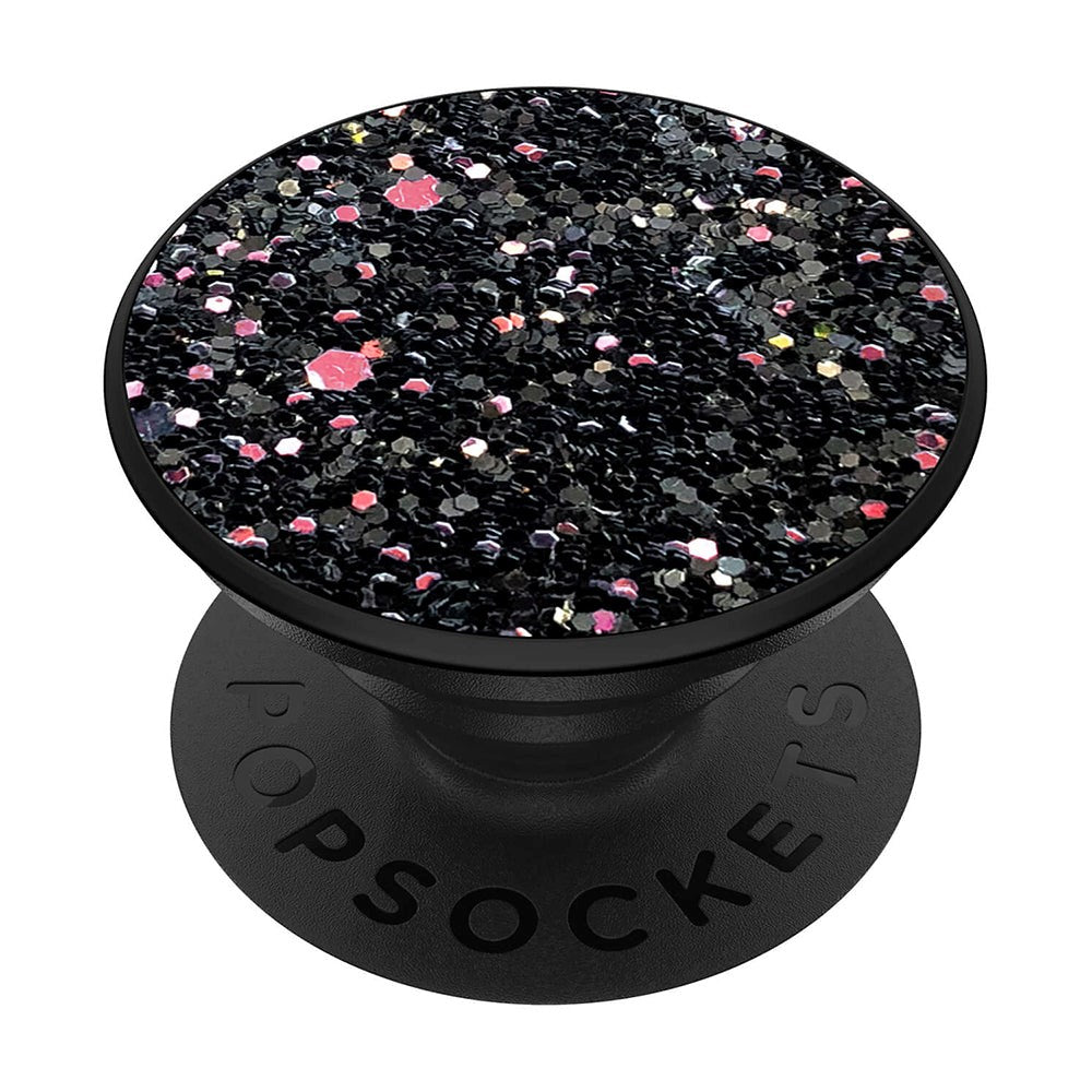 POPSOCKETS PopGrip Sparkle Black Avtagbart Grep med Stativfunksjon