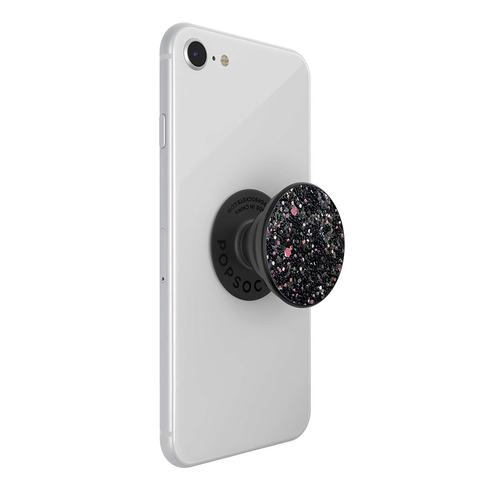 POPSOCKETS PopGrip Sparkle Black Avtagbart Grep med Stativfunksjon