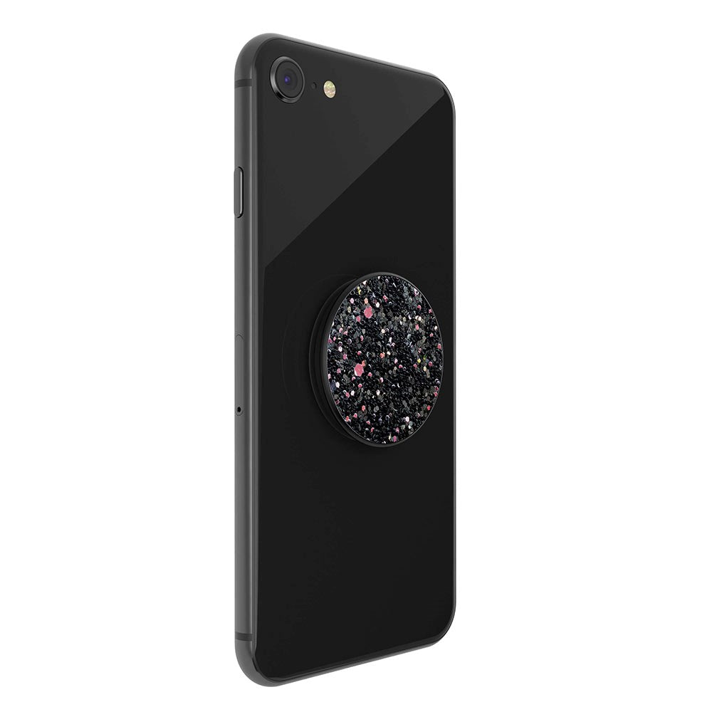 POPSOCKETS PopGrip Sparkle Black Avtagbart Grep med Stativfunksjon