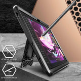 Supcase Samsung Galaxy Tab S9+ (Plus) Håndverker Deksel - Unicorn Beetle Pro Deksel med Skjermfilm - Svart