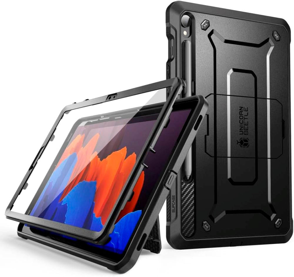 Supcase Samsung Galaxy Tab S9 Håndverker Deksel - Unicorn Beetle Pro Deksel med Skjermfilm - Svart