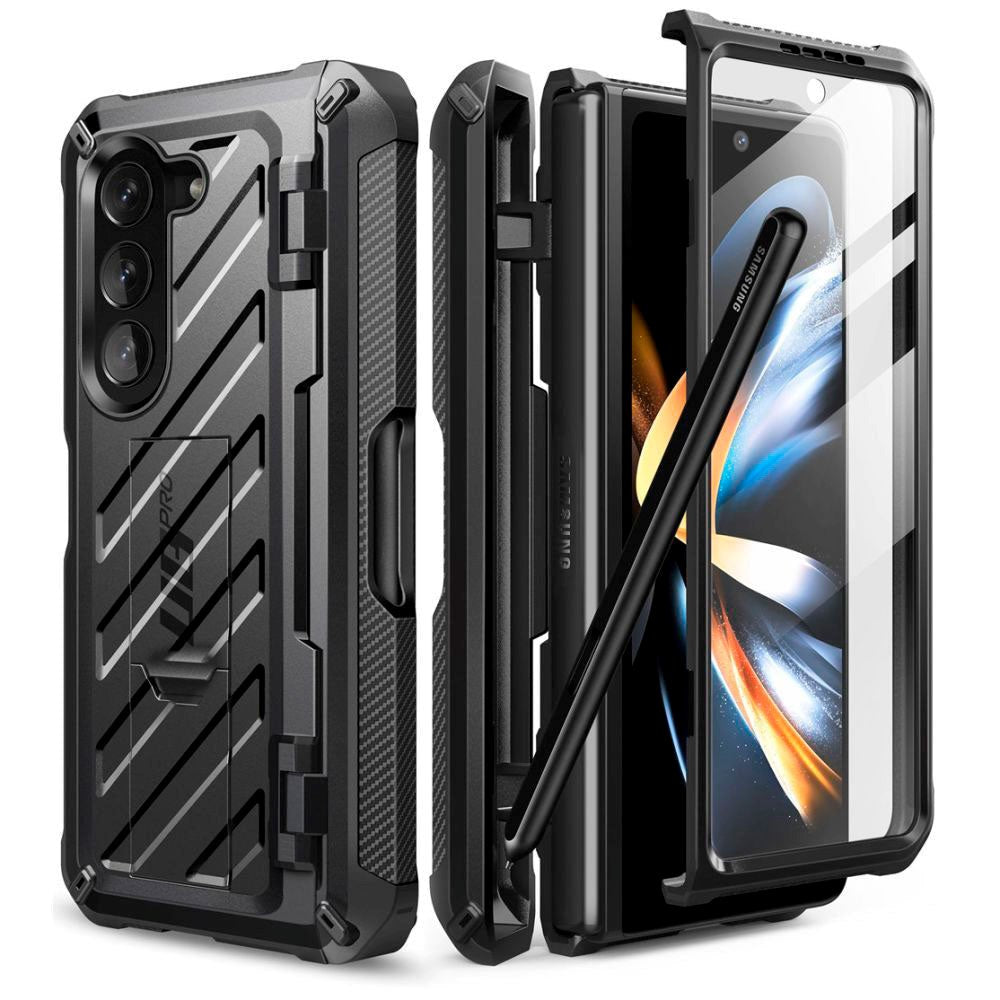 Samsung Galaxy Z Fold 5 SUPCASE Unicorn Beetle Pro Håndverker Deksel med Skjermbeskytter - Svart