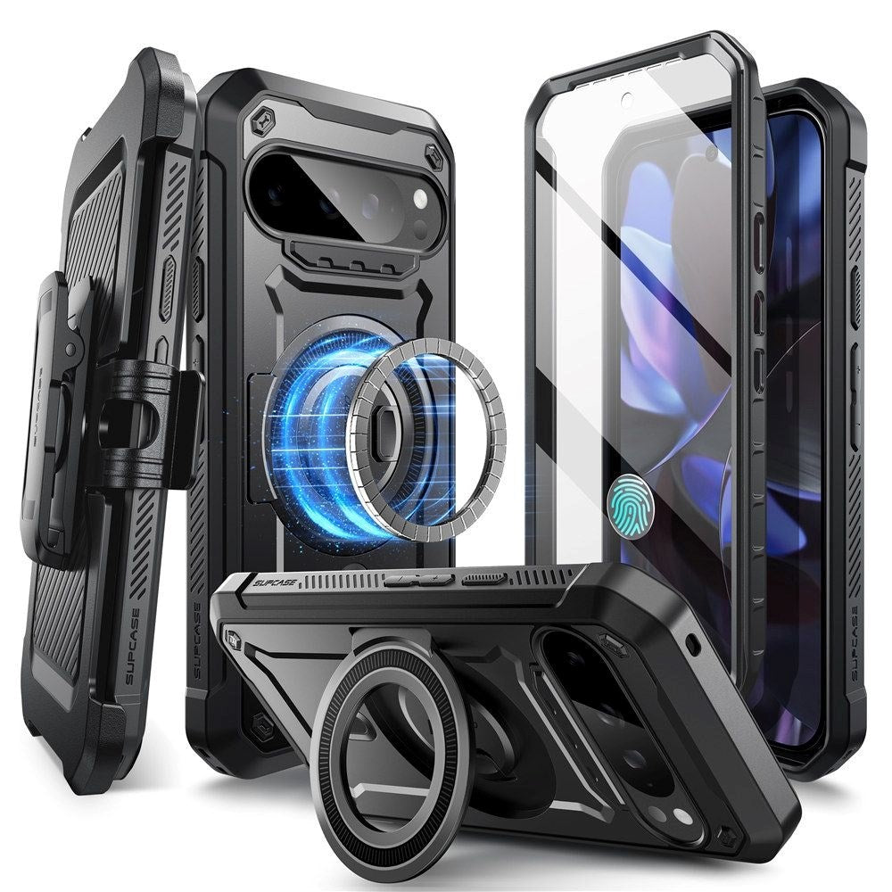 Supcase UB Pro Mag Magsafe Google Pixel 9 Pro XL - Ekstra beskyttende deksel med stativ - Svart