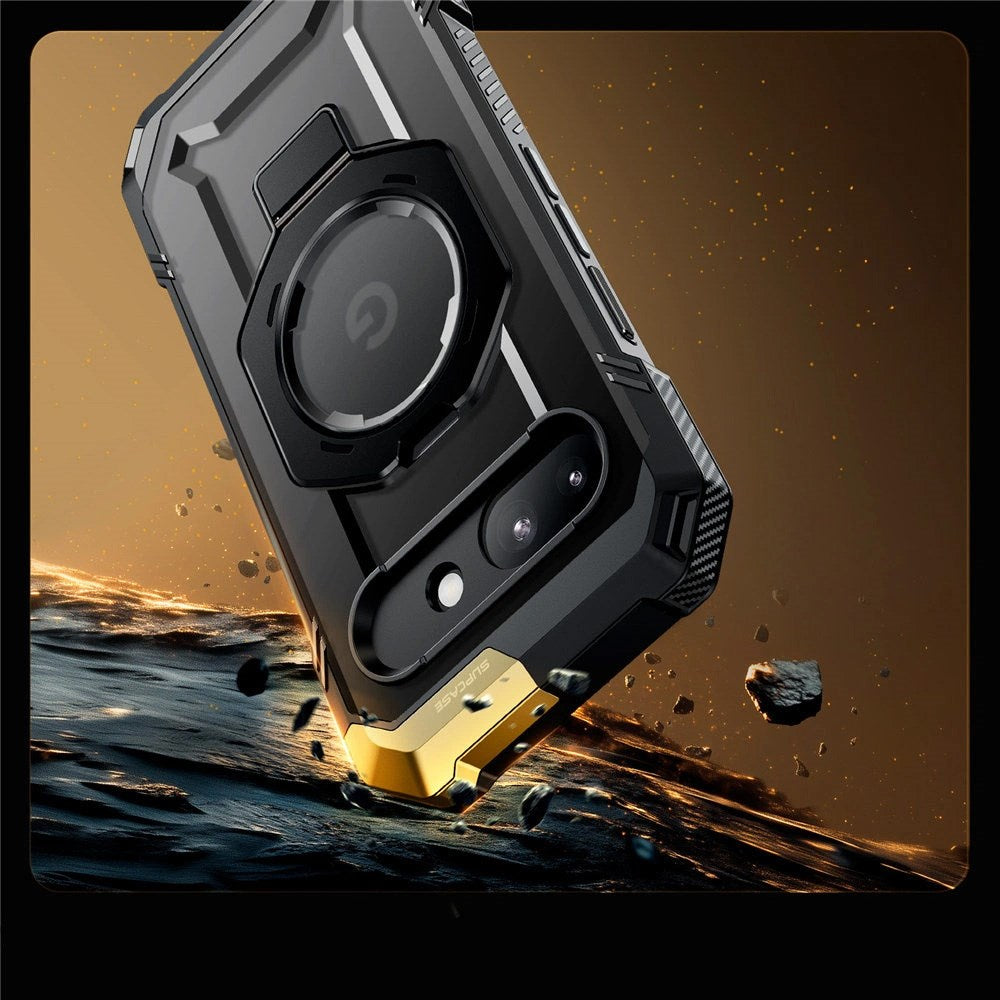 Supcase Unicorn Beetle Grip Google Pixel 9a Deksel - MagSafe Kompatibel - Gjennomsiktig / Svart