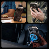 Supcase Unicorn Beetle Grip Google Pixel 9a Deksel - MagSafe Kompatibel - Gjennomsiktig / Svart