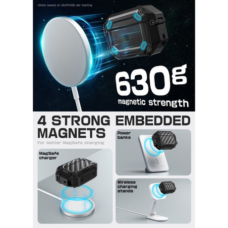 AirPods Pro (3. gen.) Supcase Unicorn Beetle Pro Deksel - MagSafe Kompatibel - Svart