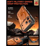 iPhone 17 Pro Max SUPCASE UB GRIB PRO MAG Deksel m. Skjermbeskytter - MagSafe Kompatibel - Gjennomsiktig / Oransje