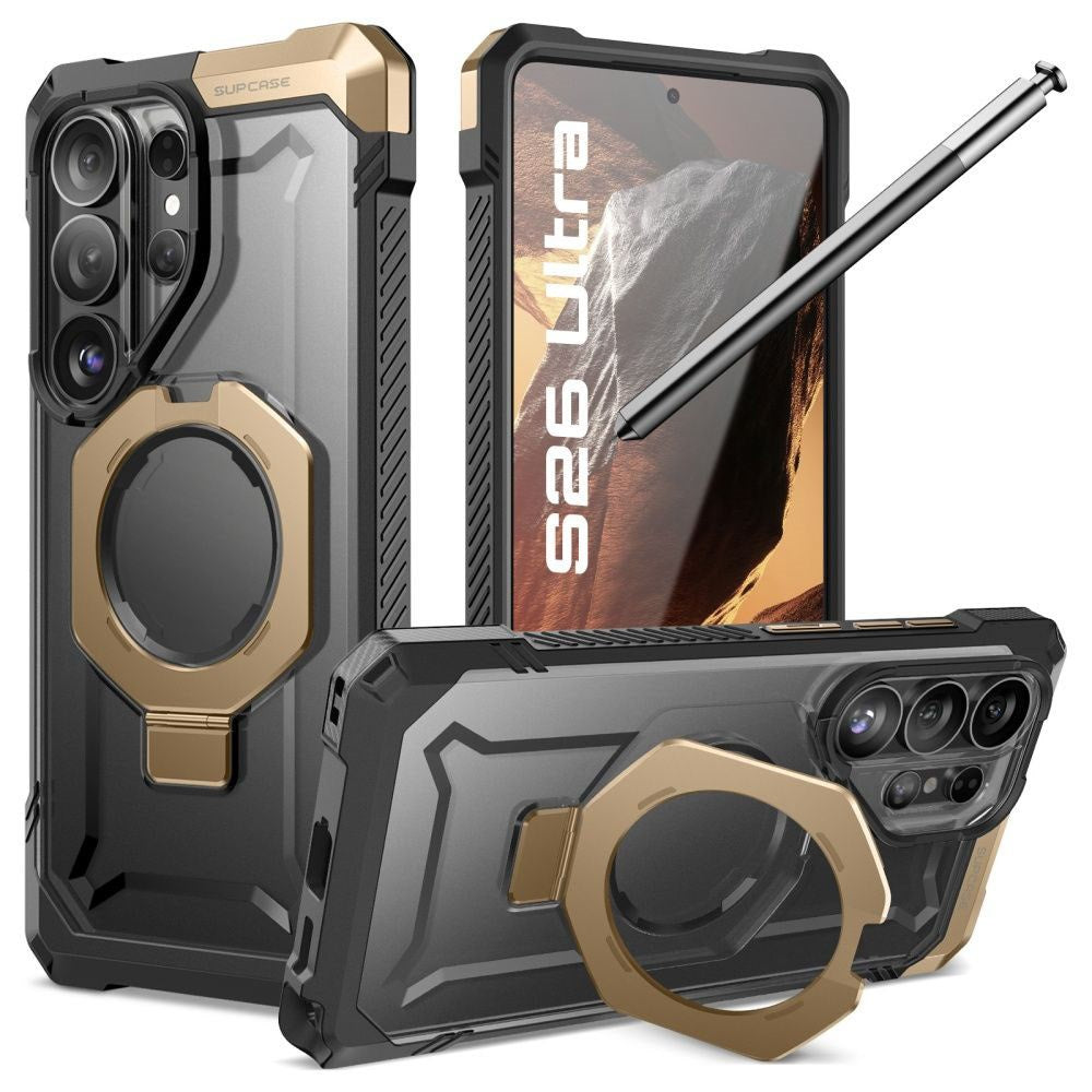 Samsung Galaxy S26 Ultra SUPCASE UB Grip Mag Deksel - MagSafe Kompatibel - Svart / Gull