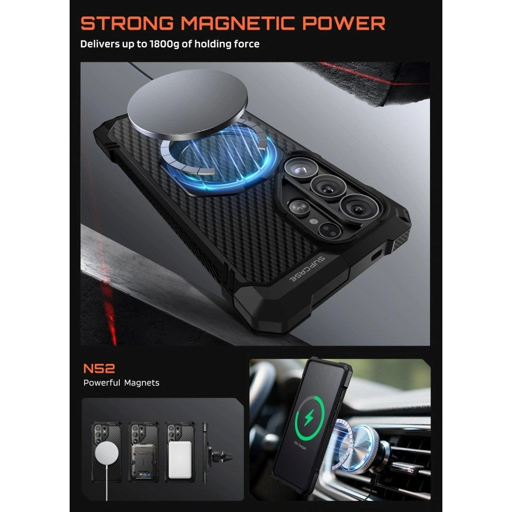 Samsung Galaxy S26 Ultra SUPCASE UB GRIB PRO MAG Deksel - MagSafe Kompatibel - Svart