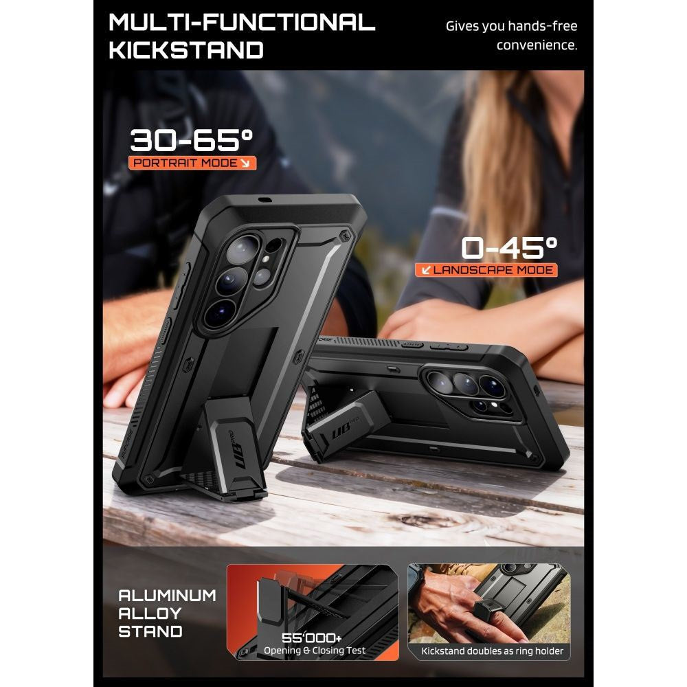 Samsung Galaxy S26 Ultra SUPCASE Unicorn Beetle Pro Deksel m. 2x Herdet Skjermbeskyttelsesglass – Svart